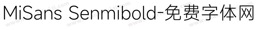 MiSans Senmibold字体转换